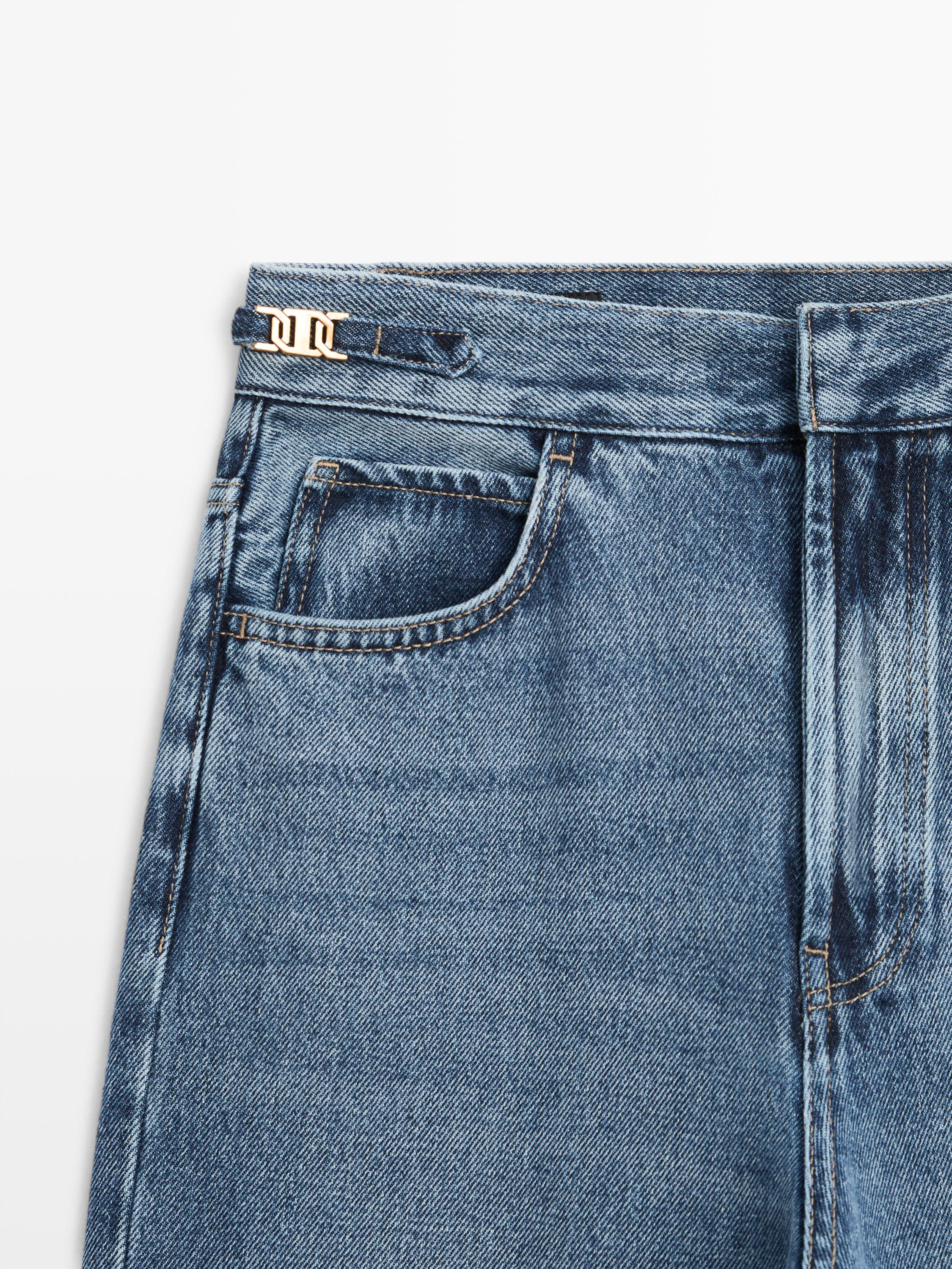 Mid-rise bell bottom jeans